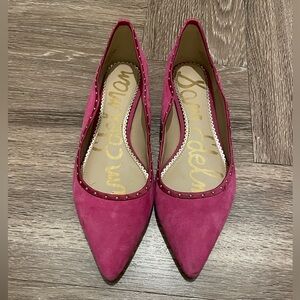 Sam Edelman pink suede ballet flats